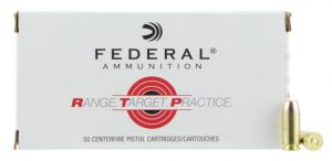 Federal RTP40180 Range And Target 40 Smith & Wesson 180 GR Full Metal Jacket 50