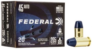 Federal S45SJT2 Syntech Defense 45 ACP 205 Gr Segmented Jacketed Hollow Point (S