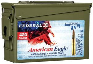 Federal XM193BK420AC1 American Eagle Training 5.56 NATO 55 Gr Full Metal Jacket