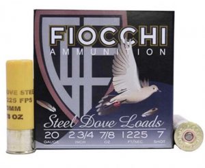 Fiocchi 20DLS7 Steel Dove 20 Gauge 2.75" 7/8 Oz 7 Shot 25 Bx/10 Cs
