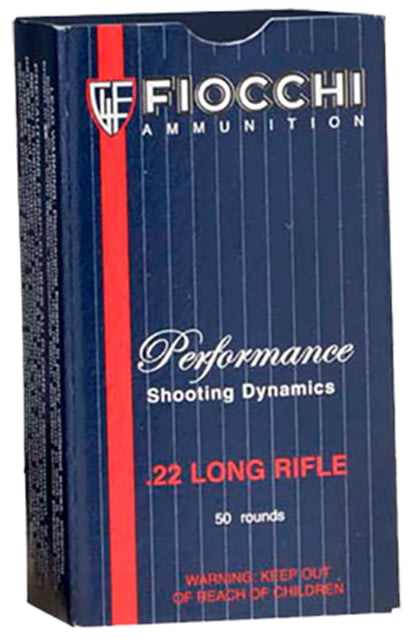 Fiocchi 22FLRN Shooting Dynamics Sport And Hunting 22 LR 40 Gr Lead Round Nose Rimfire Ammunition