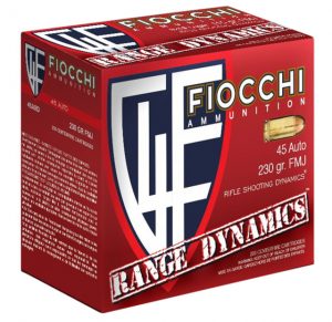 Fiocchi 45ARD Range Dynamics 45 ACP 230 Gr Full Metal Jacket (FMJ) 200 Bx/ 3 Cs