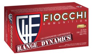 Fiocchi 45ARD100 Range Dynamics 45 ACP 230 Gr Full Metal Jacket (FMJ) 100 Bx/ 5