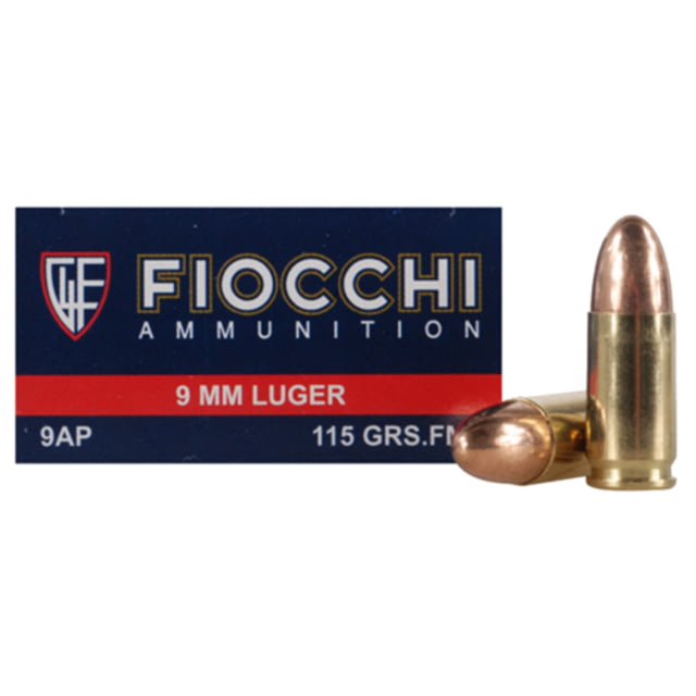 Fiocchi 9mm 115gr FMJ /50 9AP