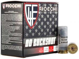 Fiocchi Buckshot 12 Gauge 2.75 in 00 Buckshot Centerfire Shotgun Slug Ammo