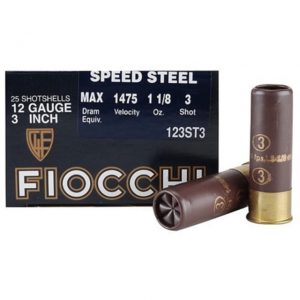Fiocchi Speed Steel 12ga 3" Sz3 1 1/8oz /25 123ST3