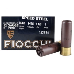 Fiocchi Speed Steel 12ga 3" Sz4 1 1/8oz /25 123ST4