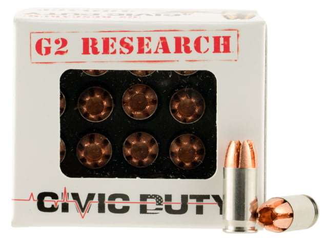 G2 Research CIVIC 380 Civic Duty 380 ACP 64 Gr Copper Expansion Projectile 20 B