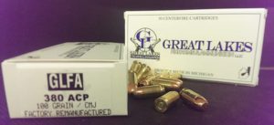 Glfa Great Lakes Ammo .380acp 100gr. Fmj 50-pack