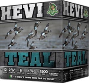 HEVI-Shot HEVI-Teal 20 Gauge 3-Inch 7/8-oz #6 Shotgun Shotshells – 25 Rounds