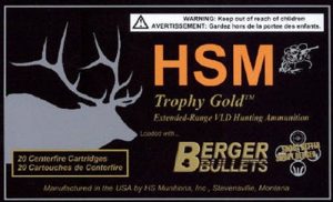 HSM BER308NOR185 Trophy Gold 308 Norma Mag 185 Gr Match Very Low Drag 20 Bx/ 25