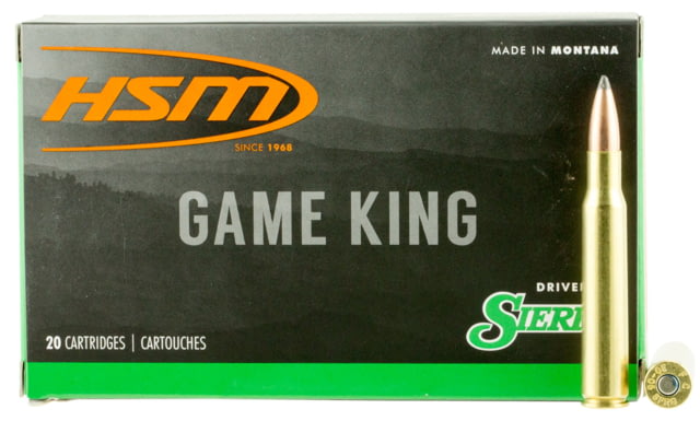 HSM Game King 284 Win 160 Grain Spitzer Boat Tail Rifle Ammunition