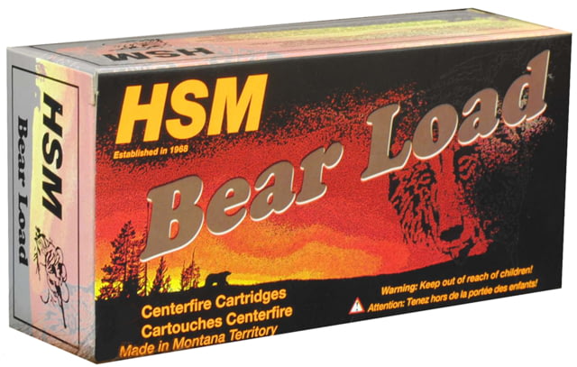 HSM HSM457012N Bear Load 45-70 Gov 430 Gr Round Nose Flat Point (RNFP) 20 Bx/ 2