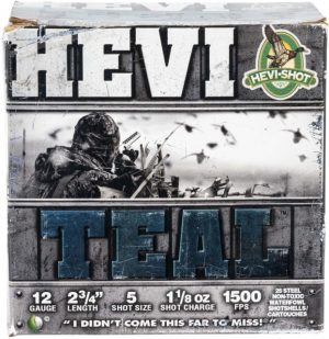 Hevishot 61225 Hevi-Teal 12 Gauge 2.75" 1 1/8 Oz 5 Shot 25 Bx/ 10 Cs
