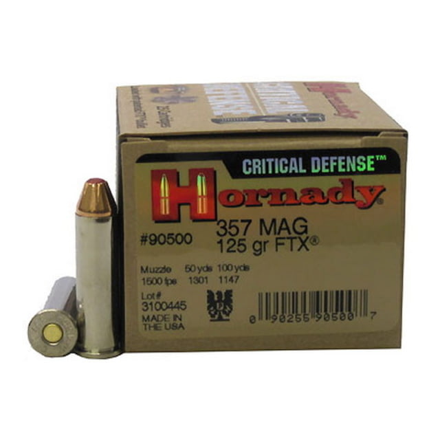 Hornady Critical Defense .357 Magnum 125 grain FTX Centerfire Pistol Ammunition