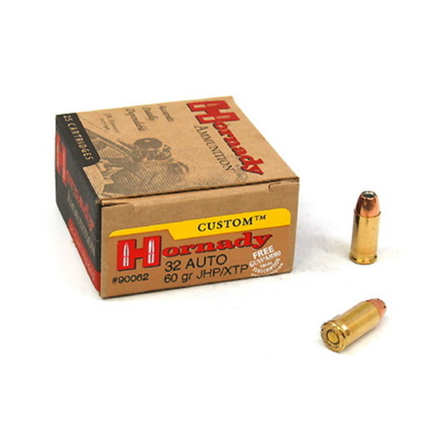 Hornady Custom Handgun .32 ACP 60 grain XTP Centerfire Pistol Ammunition
