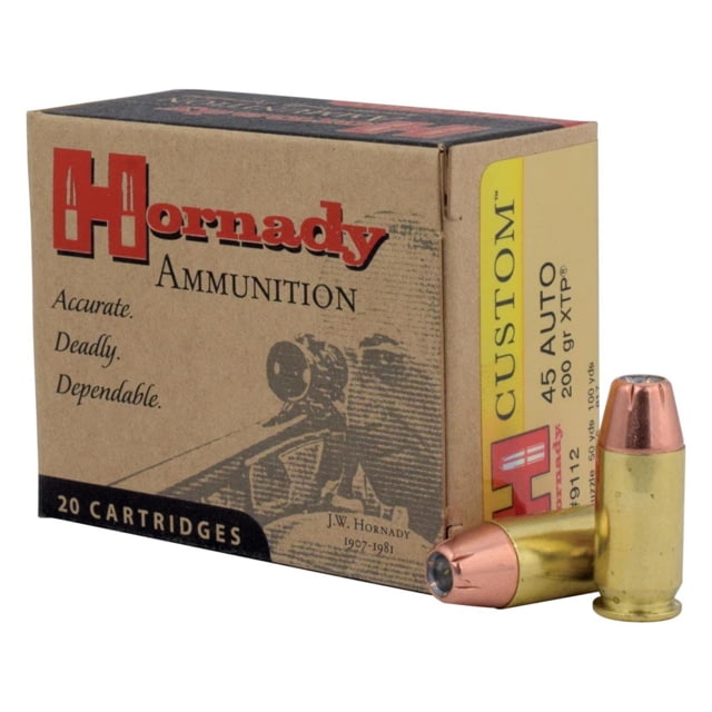 Hornady Custom Handgun .45 ACP 200 grain XTP Centerfire Pistol Ammunition