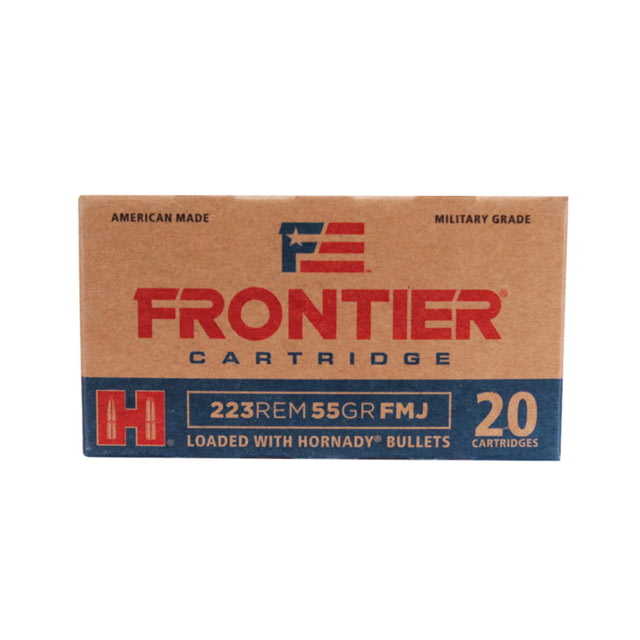 Hornady Frontier .223 Remington 55gr. FMJ Rifle Ammo – 20 Rounds