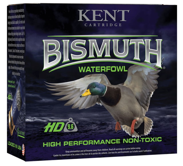 Kent Cartridge B123W403 Bismuth Waterfowl 12 Gauge 3.00" 1 3/8 Oz 3 Shot 25 Bx/