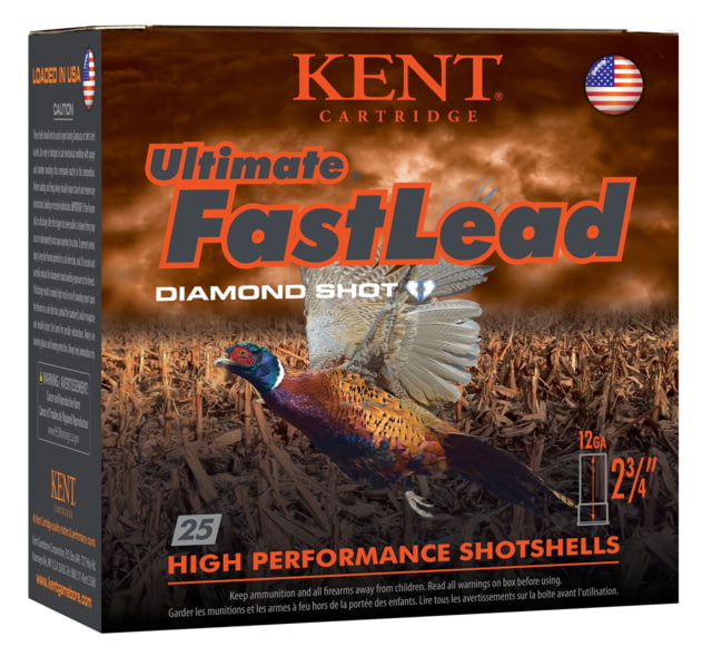 Kent Cartridge K122UFL365 Ultimate Fast Lead 12 Gauge 2.75" 1 1/4 Oz 5 Shot 25