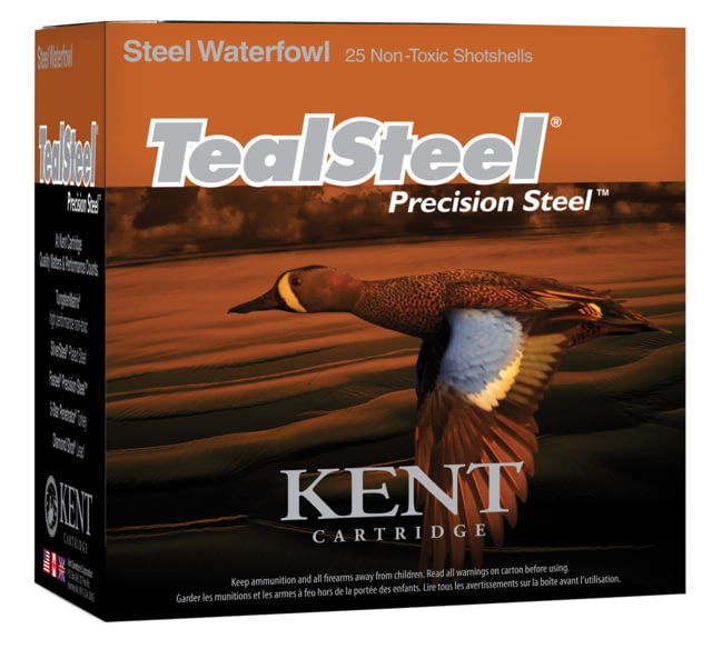 Kent Cartridge KTS203286 Teal Steel Waterfowl 20 Gauge 3" 1 Oz 6 Shot 25 Bx/ 10