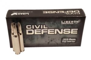 Liberty Ammunition Civil Defense .223 Remington 55 grain Fragmenting Hollow Point Centerfire Rifle Ammunition