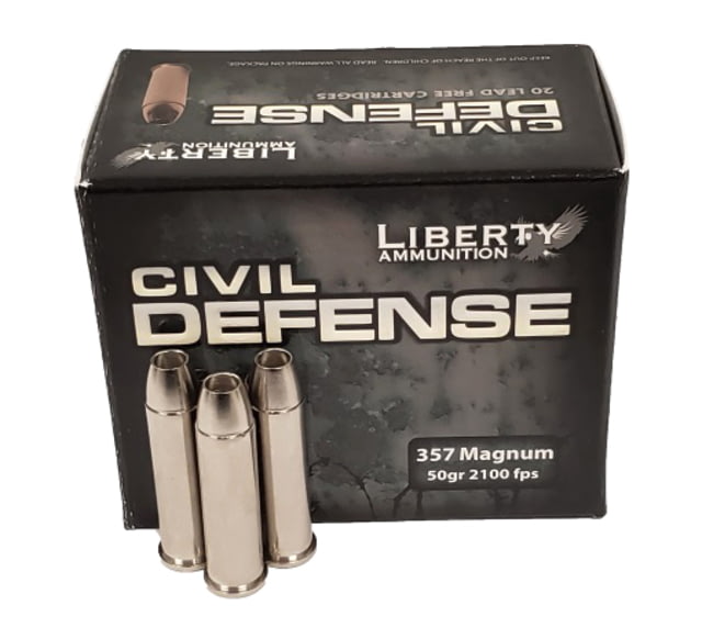 Liberty Ammunition Civil Defense .357 Magnum 50 grain Hollow Point Centerfire Pistol Ammunition