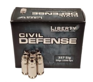 Liberty Ammunition Civil Defense .357 SIG 50 grain Hollow Point Centerfire Pistol Ammunition