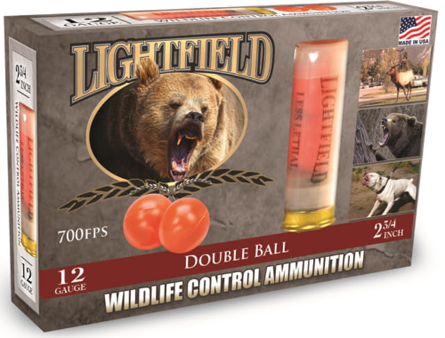 Lightfield Ammunition Lightfield 12ga 2.75" W/2 Rubber Balls 5-pack