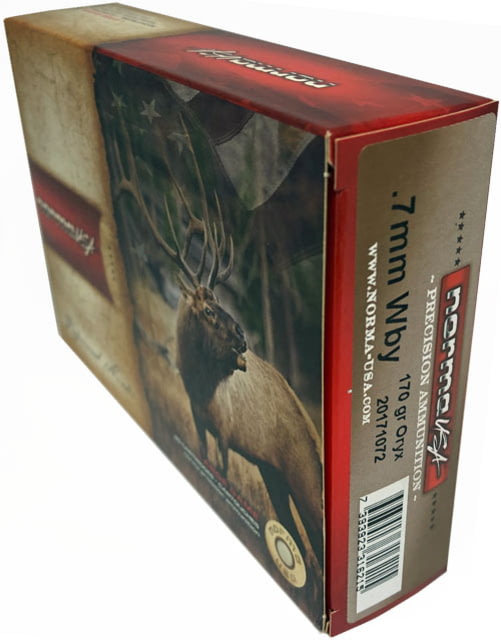 Norma Oryx 7mm Weatherby Magnum 170 Grain Norma Oryx Brass Cased Centerfire Rifle Ammunition