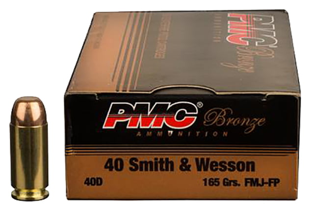 PMC 40DBP Bronze Battle Pack 40 S&W 165 Gr Full Metal Jacket (FMJ) 300 Bx/ 3 Cs
