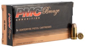PMC 45B Bronze 45 ACP 185 Gr Jacketed Hollow Point (JHP) 50 Bx/ 20 Cs