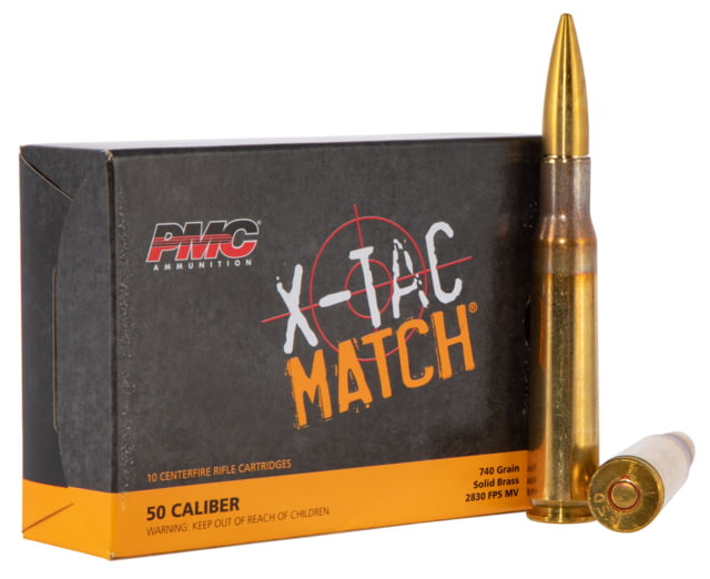 PMC 50XM Match 50 BMG 740 Gr Brass Solid 10 Bx/ 20 Cs