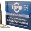 PPU PP30062 Standard Rifle 30-06 Springfield 165 Gr Pointed Soft Point (PSP) 20
