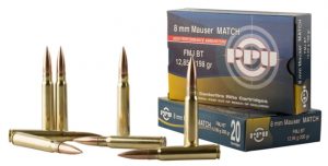 PPU PPM8 Match 8mm Mauser 200 Gr Full Metal Jacket (FMJ) 20 Bx/ 10 Cs