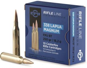 Ppu Ammo .338 Lapua Magnum 250gr. Fmj 10-pack