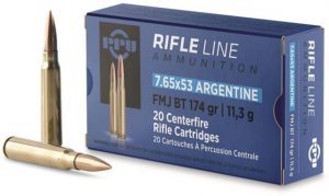 Ppu Ammo 7.65×53 Argentine Mauser 174gr. Fmj 20-pack