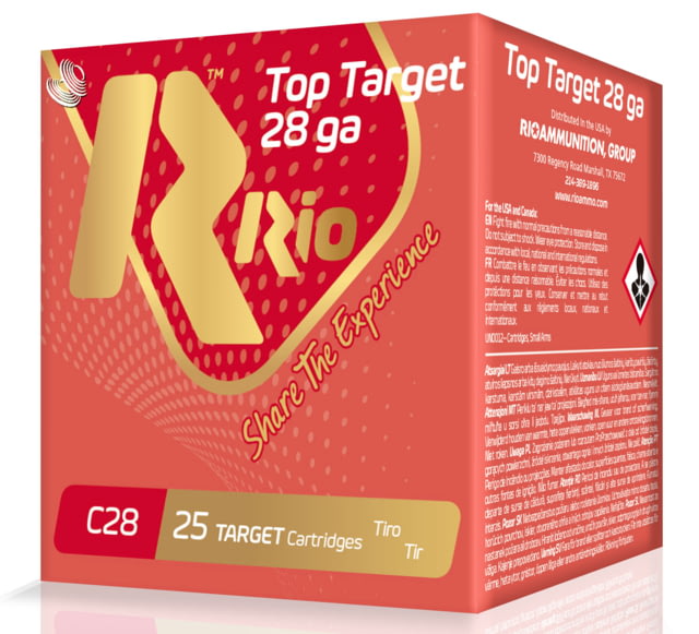 RIO Ammunition RC2875 Top Target 28 Gauge 2.75" 3/4 Oz 7.5 Shot 25 Bx/ 10 Cs
