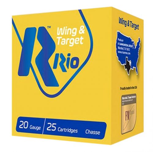 RIO Ammunition WT2075 Wing & Target 20 Gauge 2.75" 7/8 Oz 7.5 Shot 25 Bx/ 10 Cs