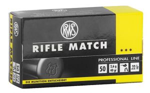 RWS/Umarex 2134225 Rifle Match 22 LR 40 Gr Lead Round Nose (LRN) Rimfire Ammunition