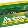 Remington 22 Golden Bullet .22 Long Rifle 40 Grain Round Nose Brass Cased Rimfire Ammunition