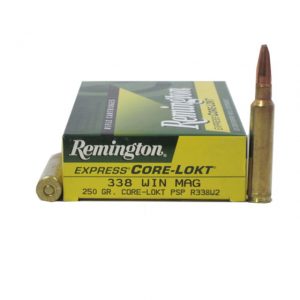 Remington Core-Lokt .338 Winchester Magnum 250 Grain Core-Lokt Pointed Soft Point Centerfire Rifle Ammunition