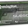 Remington Subsonic 9mm Luger 147 Grain Flat Nose Enclosed Base Centerfire Pistol Ammunition