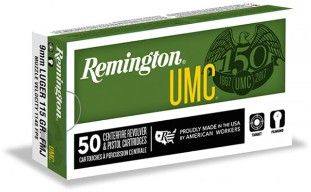 Remington UMC Handgun .357 Magnum 125 Grain Jacketed Hollow Point Centerfire Pistol Ammunition