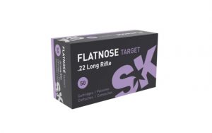 SK Flatnose Target .22 Long Rifle 40 grain Lead Round Nose Brass Cased Rimfire Ammunition