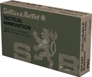 Sellier & Bellot Ammo .300aac Blackout 147gr. Fmj 20-pack
