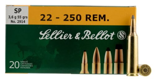 Sellier & Bellot SB22250B Rifle 22-250 Rem 55 Gr Soft Point (SP) 20 Bx/ 25 Cs