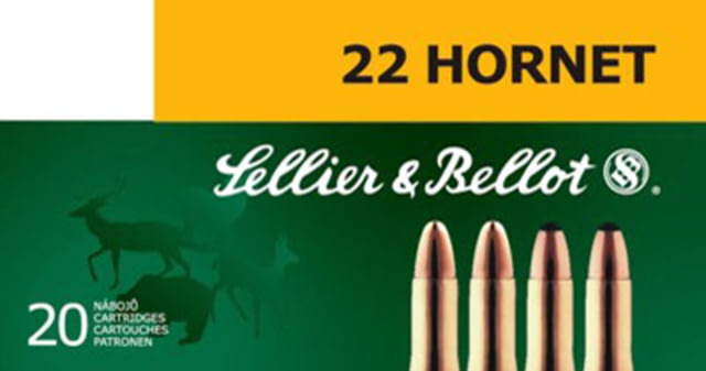 Sellier & Bellot SB22HA Rifle 22 Hornet 45 Gr Full Metal Jacket (FMJ) 20 Bx/ 90