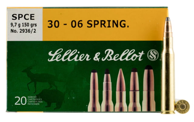 Sellier & Bellot SB3006C Rifle 30-06 Springfield 150 Gr Soft Point Cut-Through