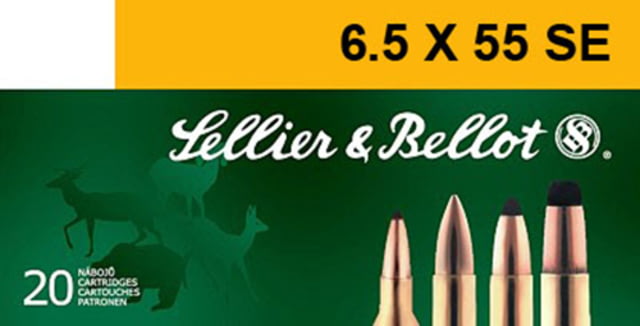 Sellier & Bellot SB6555A Rifle 6.5×55 Swedish 131 Gr Soft Point (SP) 20 Bx/ 20